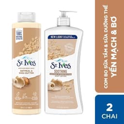 Thumbnail Combo Sữa tắm St.ives Yến mạch và bơ 650ml và Sữa dưỡng thể St.Ives Yến mạch và bơ 621ml 1