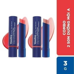 Thumbnail Combo 02 Son dưỡng môi Vaseline Colour+Care Mellow Rose & Kissing Red 3g 2