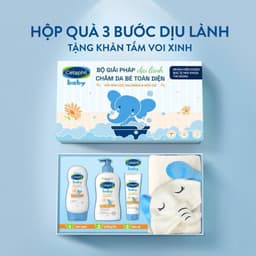 Thumbnail Set quà tặng cho bé Cetaphil Baby gồm Sữa tắm gội 230ML + Sữa dưỡng ẩm 400ML + Kem chống hăm tã 70G + khăn tắm 3