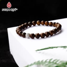 Thumbnail Vòng tay Trầm Hương phối charm hợp kim đính đá, hạt trầm tốc - Ngọc Quý 3