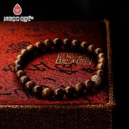 Thumbnail Vòng tay Trầm Hương phối charm hợp kim đính đá, hạt trầm tốc - Ngọc Quý 2
