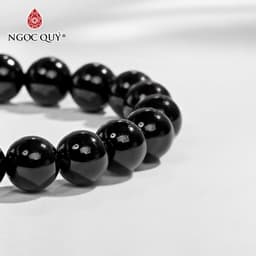 Thumbnail Vòng tay đá obsidian phối charm bạc 12 con giáp mạ vàng - Ngọc Quý 2
