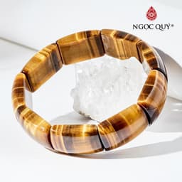 Thumbnail Vòng tay đá thạch anh mắt hổ bản tiger's eye quartz - Ngọc Quý 3
