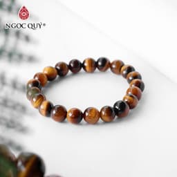 Thumbnail Vòng đá mắt hổ vàng nâu tiger's eyes quarzt mệnh thổ, kim - Ngọc Quý 3