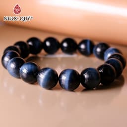 Thumbnail Vòng tay đá mắt hổ xanh đen AAA hợp mệnh thủy & mộc - Ngọc Quý 1