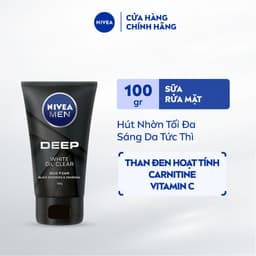 Thumbnail Sữa Rửa Mặt NIVEA MEN Deep Than Đen Hoạt Tính Sáng Da | Sạch Nhờn (100 g) - 84415 1