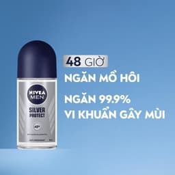 Thumbnail Lăn Ngăn Mùi NIVEA MEN Silver Protect Phân Tử Bạc Ngăn Khuẩn Gây Mùi Vượt Trội (50 ml) - 83778 2