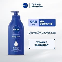Thumbnail Sữa Dưỡng Thể NIVEA Dưỡng Ẩm Chuyên Sâu 48H  | Thấm Nhanh (550 ml) - 98943 1