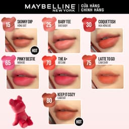 Thumbnail Son Kem Bông Bền Màu Superstay Teddy Tint Maybelline New York 5ml 4