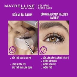 Thumbnail Mascara Uốn Mi, Nâng Mi và Làm Dày Mi Maybelline New York Falsies Lash Lift 8.6ml 2