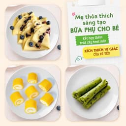 Thumbnail Bột làm bánh trộn sẵn Mămmy làm bữa phụ cho bé 6 tháng: bánh Crepe, Pancake, PannaCotta, Pudding và Bột làm váng sữa 3