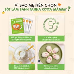 Thumbnail Bột làm bánh Panna cotta thỏ núng nính Mămmy làm bữa phụ cho bé chỉ 5 phút bổ sung vitamin và DHA 3