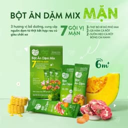 Thumbnail Bột ăn dặm mix vị Mămmy bổ sung DHA, canxi, sắt giúp bé phát triển khỏe mạnh, thông minh, hộp 7 gói 2