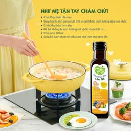 Thumbnail Dầu chiên xào cho bé Mămmy 100ml chịu nhiệt tới 200 độ C, giữ trọn vẹn dinh dưỡng, bổ sung Omega-3, Vitamin E 3