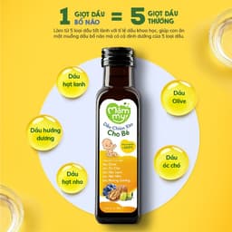 Thumbnail Dầu chiên xào cho bé Mămmy 100ml chịu nhiệt tới 200 độ C, giữ trọn vẹn dinh dưỡng, bổ sung Omega-3, Vitamin E 2