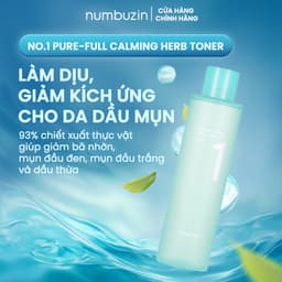Thumbnail Toner Thảo Mộc Numbuzin No.1 Pure-full Calming, Cấp Ẩm, Kiềm Dầu, Giảm Kích Ứng (200ml) 1
