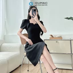 Thumbnail Đầm cổ vuông xẻ V thời trang GUMAC LDE0910 4