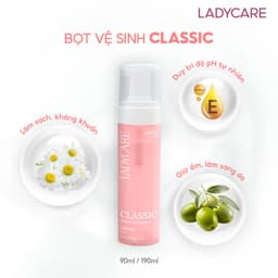 Thumbnail Dung Dịch Vệ Sinh Phụ Nữ Dạng Bọt Ladycare Classic Mọi Loại Da, Làm Sạch Và Duy Trì pH 190ml 3