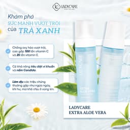 Thumbnail Dung Dịch Vệ Sinh Phụ Nữ Dạng Bọt Ladycare Extra Aloe Vera Da Nhạy Cảm, Duy Trì Độ pH Tự Nhiên 190ml 3