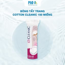 Thumbnail Bông tẩy trang cotton Cleanic - Làm sạch & an toàn cho da - 150 miếng 1