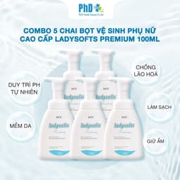 Thumbnail Combo 5 Chai Dung Dịch Vệ Sinh Phụ Nữ Dạng Bọt Ladysofts Premium Duy Trì Độ pH Tự Nhiên 100ml 2