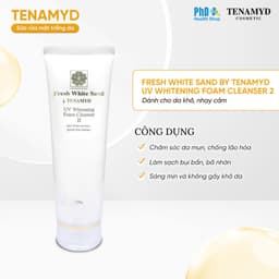 Thumbnail Sữa Rửa Mặt Trắng Da Tenamyd Fresh White Sand UV Whitening Foam Cleanser II 120g Cho Da Khô Nhạy Cảm 2