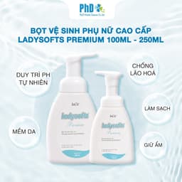 Thumbnail Dung Dịch Vệ Sinh Phụ Nữ Dạng Bọt Ladysofts Premium Làm Sạch Và Duy Trì Độ pH Tự Nhiên 100ml - 250ml 3