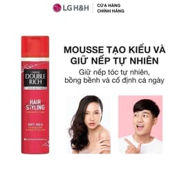 Thumbnail Mousse tạo kiểu tóc Double Rich HAIR MOUSSE 150ml 4