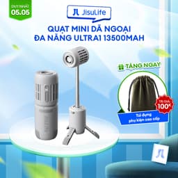Thumbnail Quạt Tích Điện Ngoài Trời Đa Năng 3 in 1 JISULIFE Ultra1 13500mAh | Tích Hợp Đèn Pin Và Sạc Dự Phòng | Bảo Hành 12 Tháng 1