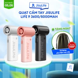 Thumbnail Quạt Cầm Tay Mini JISULIFE Life 9 Pin 3600mAh/5000mAh 5 Cấp Độ Gió | Sử dụng Lên Đến 12H | Bảo Hành Chính hãng 12 Tháng 1