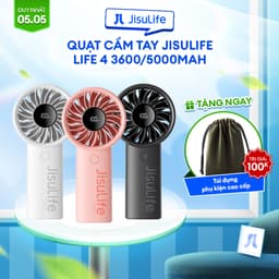 Thumbnail Quạt Cầm Tay mini JISULIFE Life 4 Pin 3600/5000mAh | 5 Cấp Độ Gió - Sử Dụng Liên Tục 12H | Bảo Hành Chính Hãng 12 Tháng 1