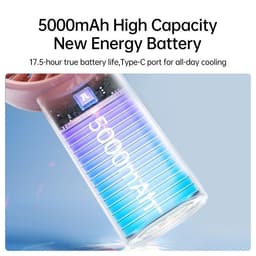 Thumbnail Quạt cầm tay mini Jisulife Life 4 ABS 5 cấp độ gió 3600mAh/5000mAh - Sử dụng liên tục 12h - Chính hãng - BH 12 tháng 2