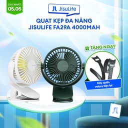 Thumbnail Quạt Kẹp Đa Năng Jisulife FA29A Cao Cấp Mát 360 Độ | Pin 4000mAh Sạc Nhanh Sử Dụng Đến 12h | Chính Hãng - BH 12 Tháng 1