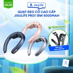 Thumbnail Quạt Đeo Cổ Cao Cấp JISULIFE Pro1 Làm Mát 360 Độ | LED Hiển Thị 100 Cấp Gió | Sử Dụng Đến 17H | Bảo Hành Chính Hãng 12Th 1
