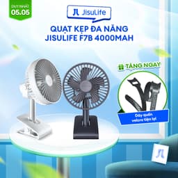 Thumbnail Quạt Kẹp Đa Năng Jisulife F7B Cao Cấp Mát 360 Độ | Pin 4000mAh Sạc Nhanh Sử Dụng Đến 12h | Chính Hãng - BH 12 Tháng 1