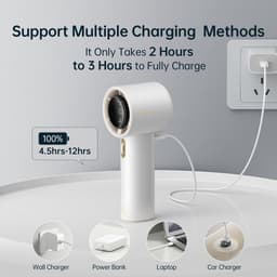 Thumbnail Quạt Cầm Tay Cao Cấp JISULIFE Pro1 (FA53 ABS) - Màn LED Hiển Thị - Sử Dụng Lên Đến 12H - Bảo Hành Chính Hãng 12 Tháng 4
