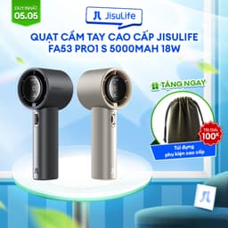 Thumbnail Quạt Cầm Tay Cao Cấp JISULIFE FA53 Pro1/Pro1 S | Con Lăn 100 Cấp Gió - LED Hiển Thị Pin - Sử Dụng Đến 15H | Bảo Hành 12T 1