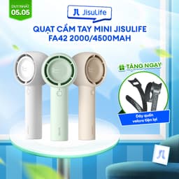 Thumbnail Quạt Cầm Tay Mini JISULIFE FA42 Siêu Mát - Sạc Nhanh - Pin 2000/4500mAh Sử Dụng Lên Đến 6H-12H Chính Hãng - BH 12 Tháng 1