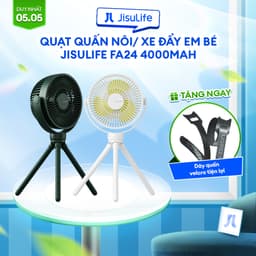 Thumbnail Quạt kẹp nôi xe đẩy em bé / quạt quấn JISULIFE FA24 Pin 4000mAh | Sử Dụng Lên Đến 12h | Chính Hãng | Bảo hành 12 tháng 1