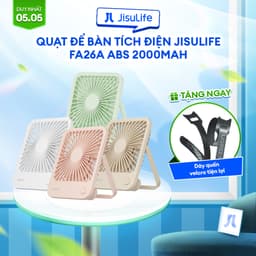 Thumbnail Quạt Để Bàn Tích Điện JISULIFE FA26A ABS Xoay 120 Độ - Pin 2000mAh Sử Dụng Lên Đến 6H Chính Hãng - Bảo Hành 12 Tháng 1