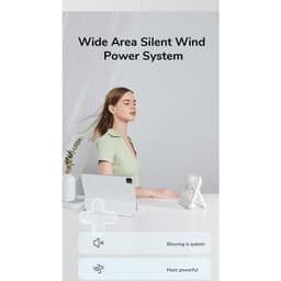 Thumbnail Quạt Để Bàn Tích Điện JISULIFE FA26A ABS Xoay 120 Độ - Pin 2000mAh Sử Dụng Lên Đến 6H Chính Hãng - Bảo Hành 12 Tháng 2