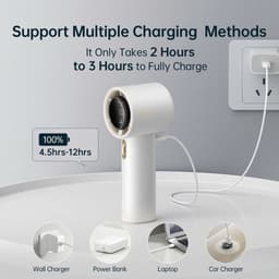 Thumbnail Quạt Cầm Tay Cao Cấp JISULIFE FA53 Pro1/Pro1 S | Con Lăn 100 Cấp Gió - LED Hiển Thị Pin - Sử Dụng Đến 15H | Bảo Hành 12T 3
