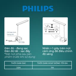 Thumbnail Đèn bàn Philips bảo vệ mắt DSK212 Tilpa PT 5W 4000K -  Điều chỉnh độ sáng, êm dịu cho đôi mắt khỏe đẹp 3