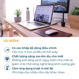 Thumbnail Đèn bàn học bảo vệ mắt Philips LED RobotPlus DSK601 RD 13W ánh sáng trung tính 4000K, 4 cấp độ sáng 2