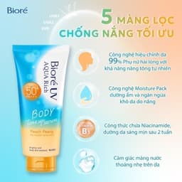 Thumbnail Biore UV Aqua Rich Serum Chống Nắng Dưỡng Thể Nâng Tông Peach Pearly 130ml 4