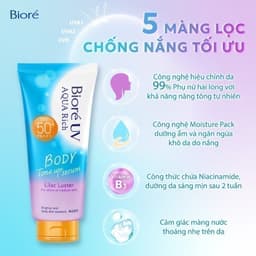 Thumbnail Biore UV Aqua Rich Serum Chống Nắng Dưỡng Thể Nâng Tông Lilac Luster 130ml 4
