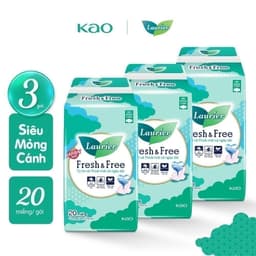 Thumbnail Combo 3 Băng vệ sinh Laurier Fresh & Free Siêu Mỏng 3