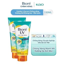 Thumbnail Combo 2 Serum Chống Nắng Dưỡng Thể Kháng Bụi - Sáng Mịn Mát Lạnh Biore 150ml 4