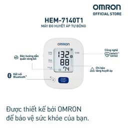Thumbnail Máy Đo Huyết Áp Bluetooth OMRON - Bảo Hành 5 Năm - HEM-7140T1 - Kết nối điện thoại thông minh 2