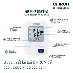 Thumbnail Máy Đo Huyết Áp OMRON HEM-7156T-A Chính Hãng - Kết Nối Điện Thoại - IntelliSense 2